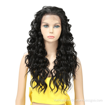 Magic Hair Ocean Wave Hair 24 Inch Heat Resistant Fiber Lace Front Wigs Synthetic Lace Front Wigs For Black Women